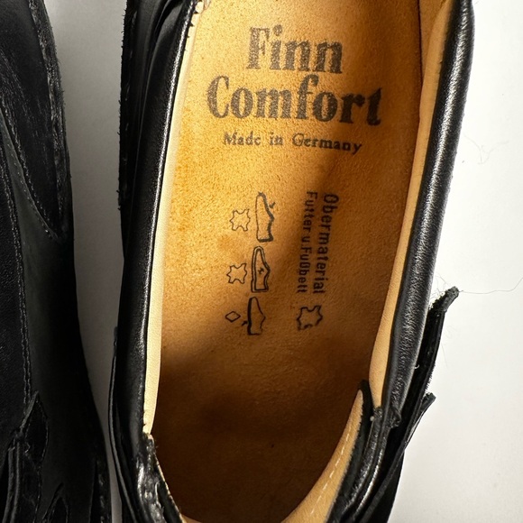 Finn Comfort Germany Men's Black Leather Oxford Work Shoe Loafers Size 41 - Picture 6 of 11